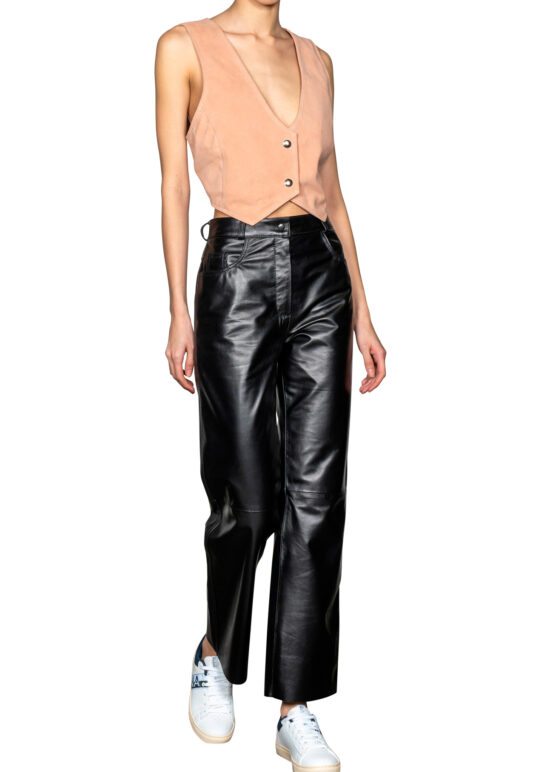 Pantalone in Vera Pelle a Cinque Tasche