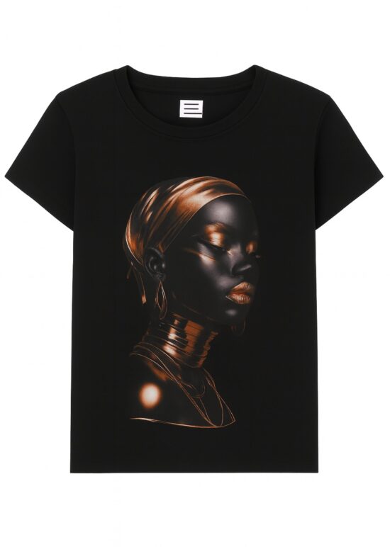 T-shirt Stampa gold