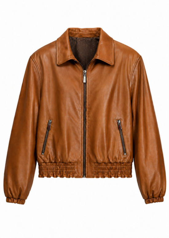 Urban leather bomber