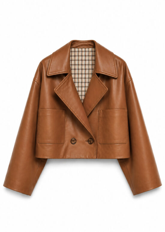 Mini trench in vera pelle